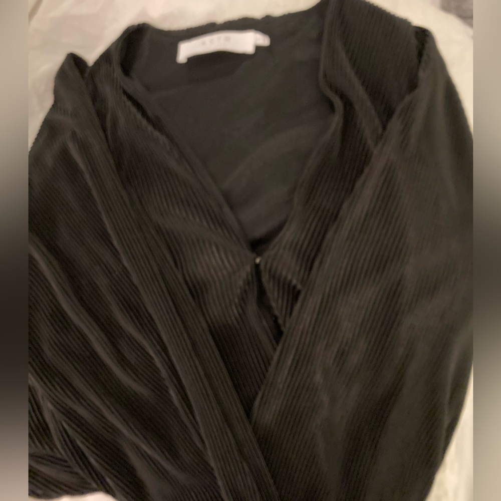 Astr Black Textured Top